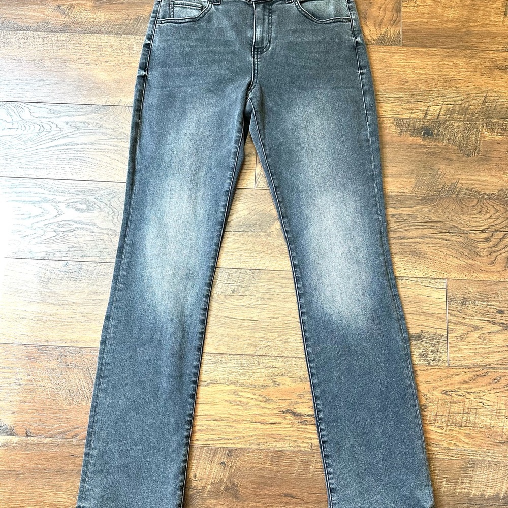 CAbi Women's Gray Cinch Straight Leg Jeans - Picture 2 of 4